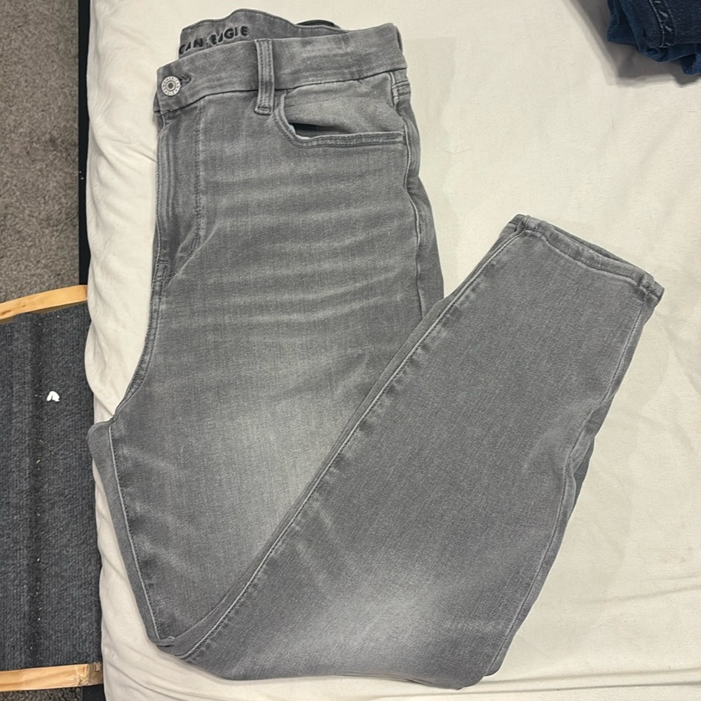 American Eagle gray jeans